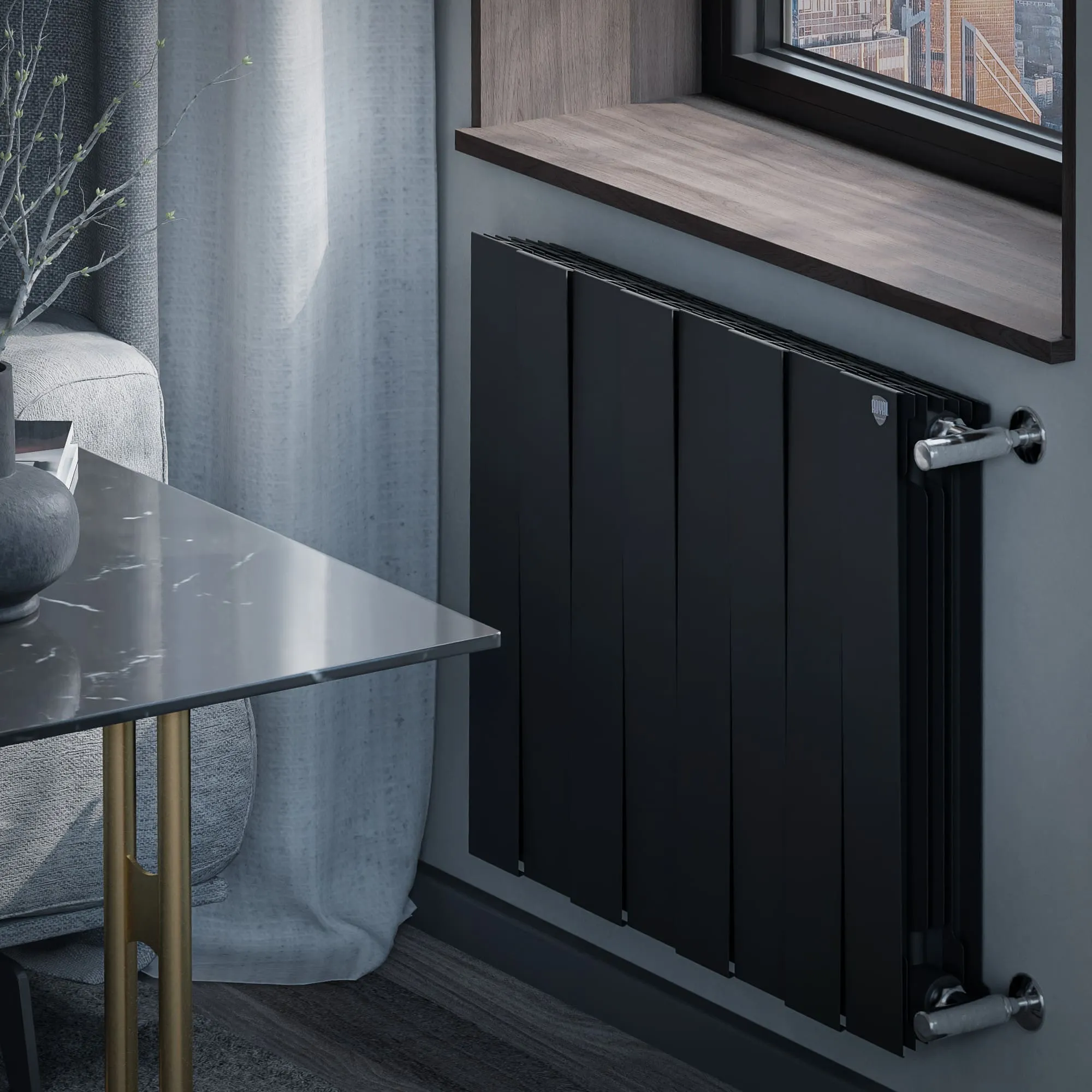 Радиатор Royal Thermo-PianoForte 300 Noir Sable - 8 секц (8)