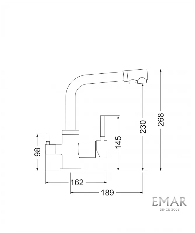 Смесител  для кухни ЕМАР ECB - 3003N PVD dark (2)