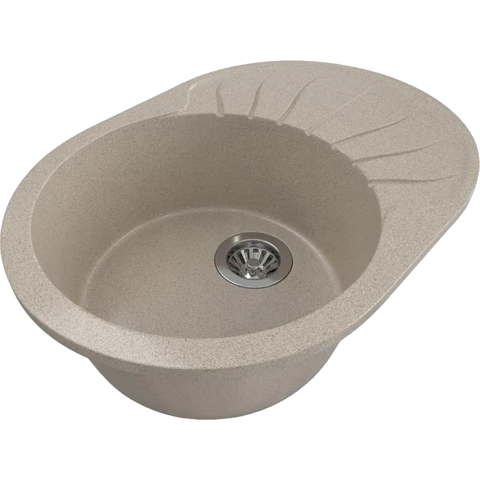 Мойка каменная Gamma Stone GS-23 песочный матовая [750 х 510 мм, Песочный, 1 чаша, GS.23.SND.MAT]