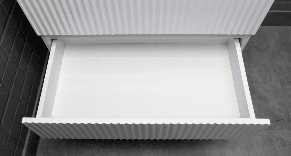 Тумба с раковиной подвесная Айсберг-Unit 70 Бриз с двумя ящиками В2 (5)