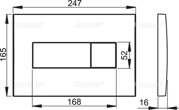 Кнопка смыва для инсталяций Alca Plast-M370-2