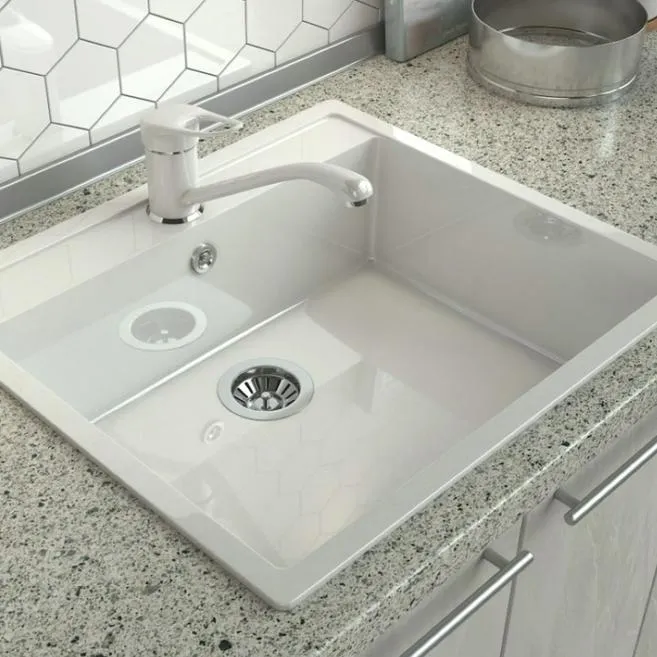 Мойка каменная Maxstone MS-21 бежевый глянец [565 х 505 мм, Бежевый, 1 чаша, МS-21.BLK.GL]