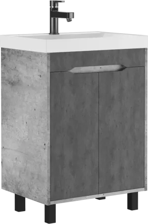 Тумба с раковиной Домино Unit 60 Лофт без ящика Бетон