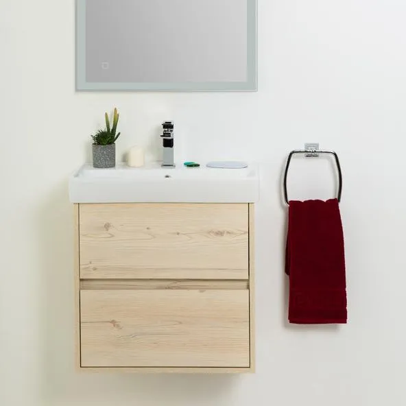 Тумба с раковиной подвесная BelBagno Neon 50 [Pino Bianco, Матовая, Раковина BelBagno 19050, Neon 50