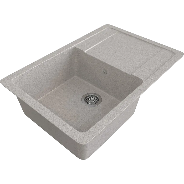 Мойка каменная Gamma Stone GS-15 серая матовая [640 х 505 мм, Серый, 1 чаша, GS.15.GR.MAT]