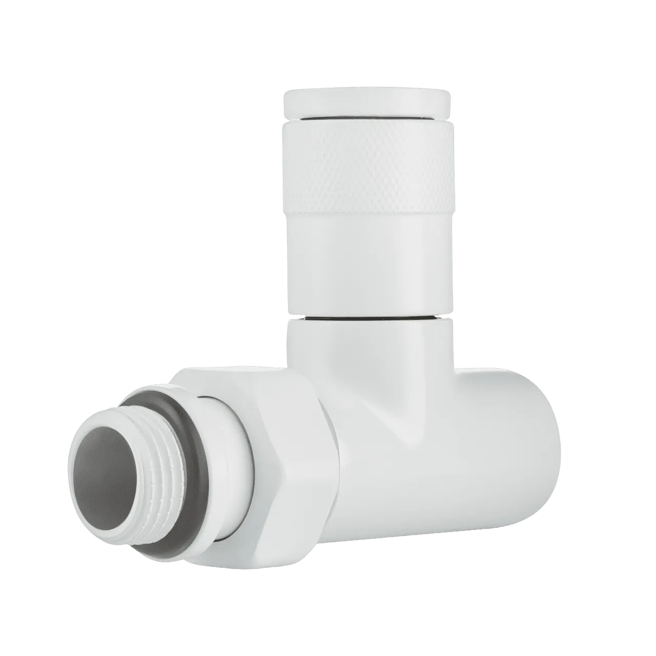 Набор дизайн вентилей Royal Thermo PIANO, прямой (белый) 1 2 (6)