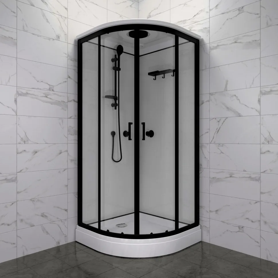 Душевая кабина Triton Прайм-Блэк 90x90 А (4)