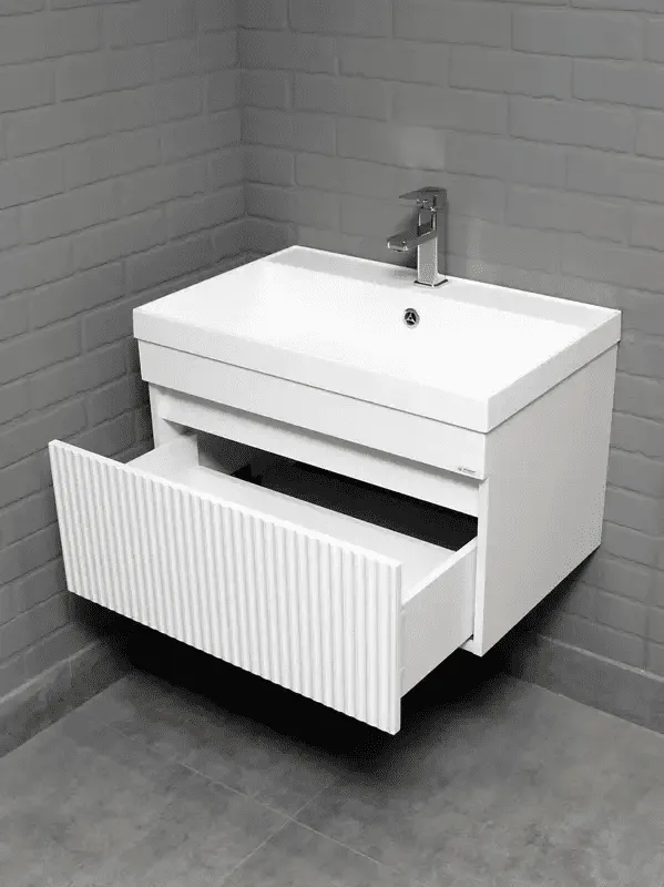 Тумба с раковиной Айсберг-UNIT 70 Бриз с одним ящиком В1 (4)