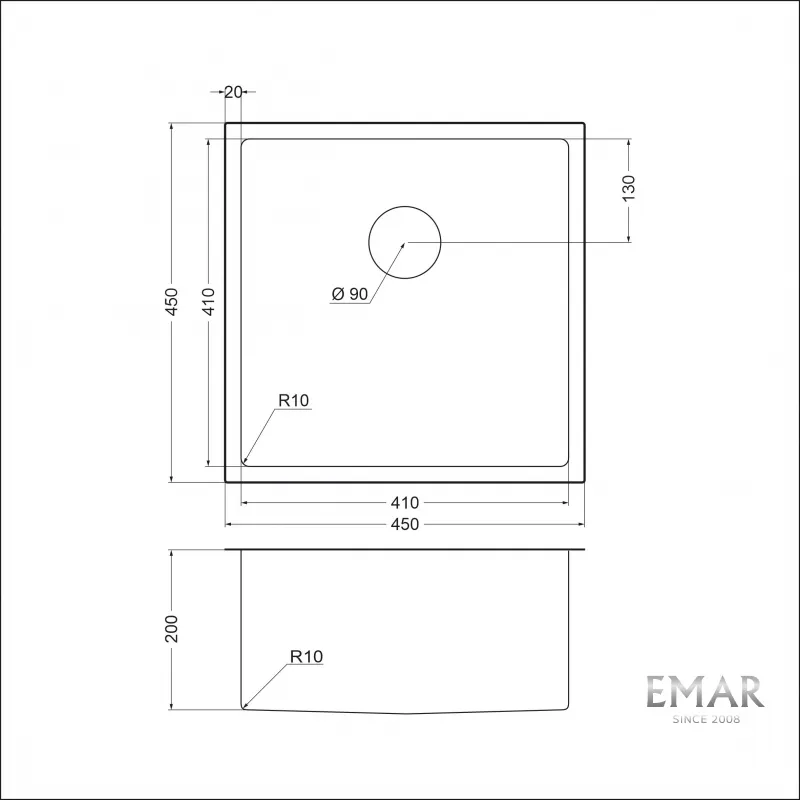 Мойка Emar-EMB-112 PVD Nano Golden (2)