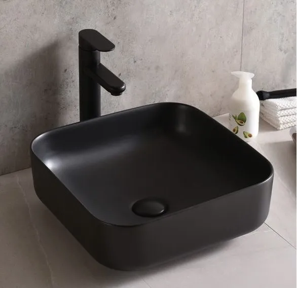 Раковина накладная PC-1903 black (39 39 13.5) (2)
