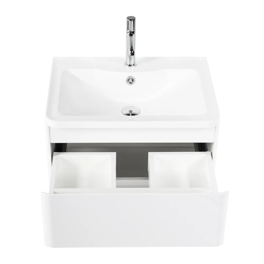 Тумба подвесная с раковиной BelBagno ALBANO-700-2C-SO-BL - 4