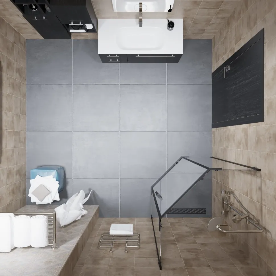 Душевое ограждение Дека-Блэк 90x90 (7)