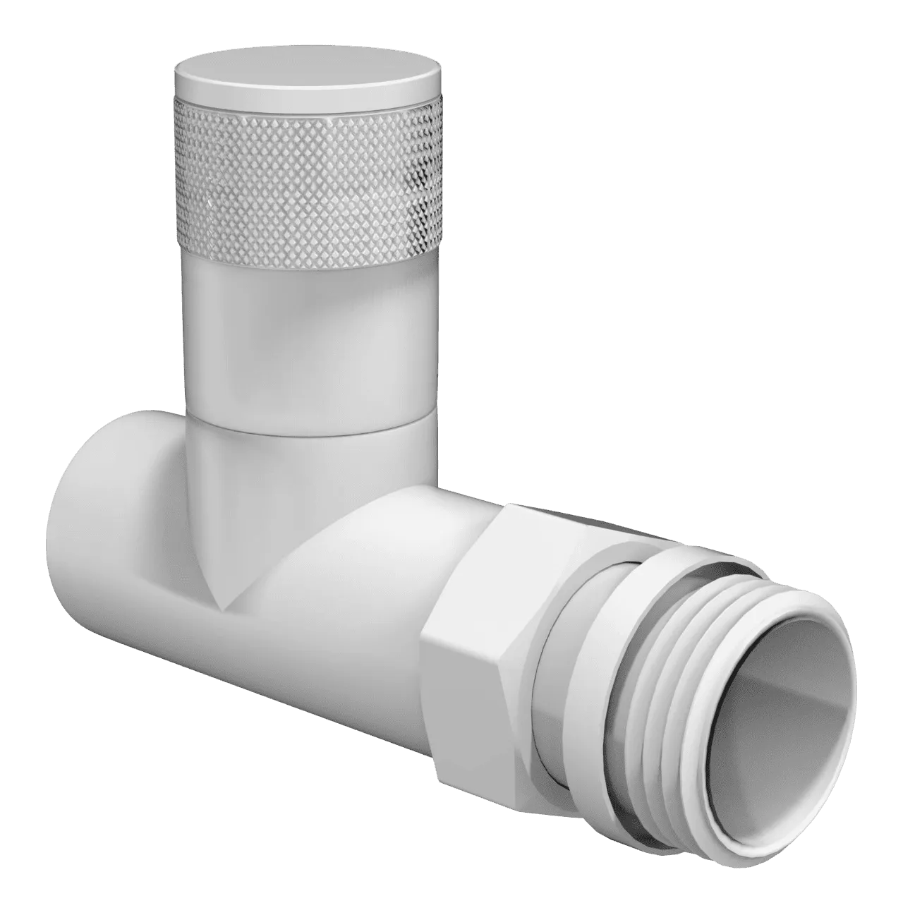 Набор дизайн вентилей Royal Thermo PIANO, прямой (белый) 1 2 (9)