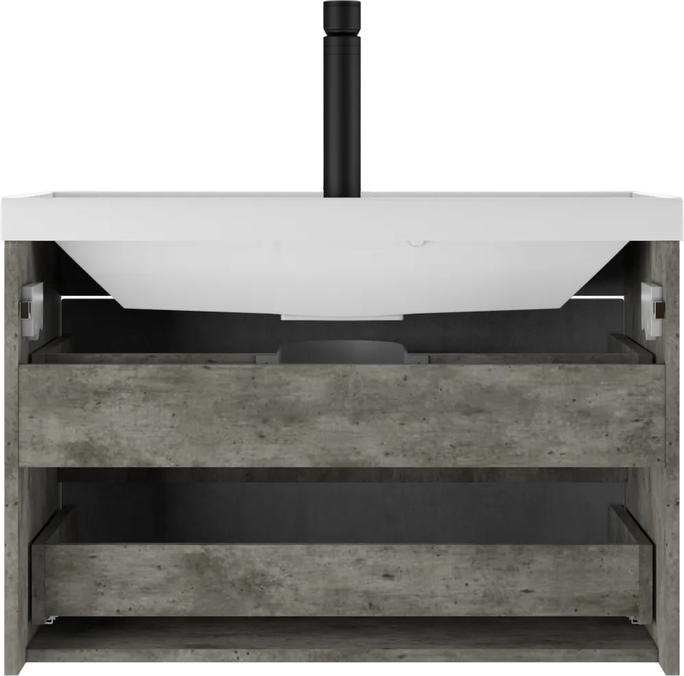 Тумба с раковиной Домино-Bazis 80 Loft В2 Бетон-3
