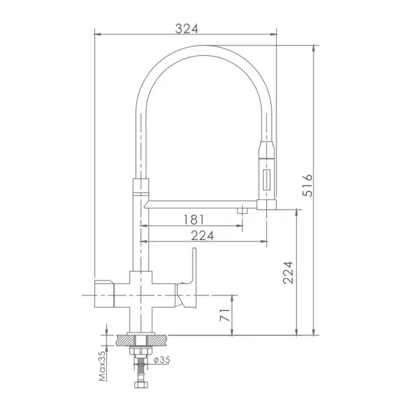 Смеситель для кухни Haiba HB76854 (2)