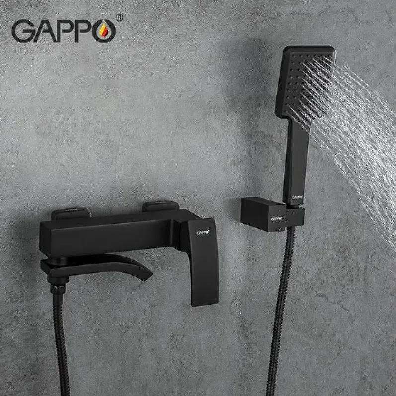Смеситель для ванны Gappo G3207-6, латунь черный (5)