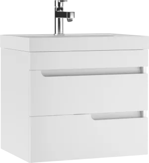 Тумба с раковиной Айсберг-Unit 60 Веста с двумя ящиками В2 подвесная