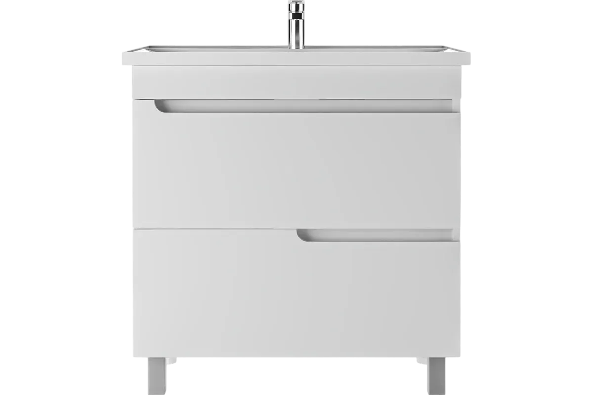 Тумба с раковиной Айсберг NOVA 80 Веста с двумя ящиками В2 (2)