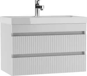 Тумба подвесная Айсберг-UNIT 80 Бриз с двумя ящиками В2