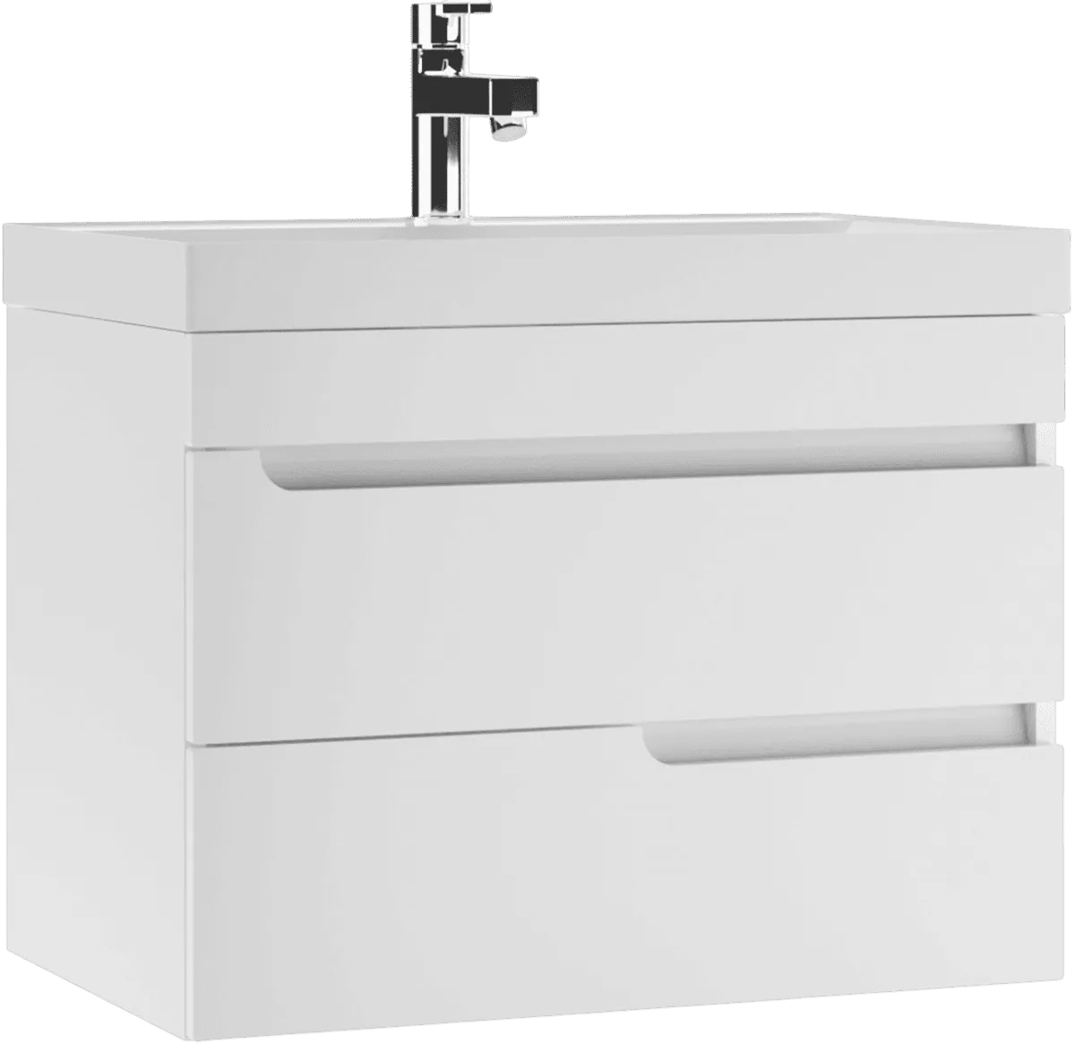 Тумба с раковиной АЙСБЕРГ Unit 70 Веста с двумя ящиками В2