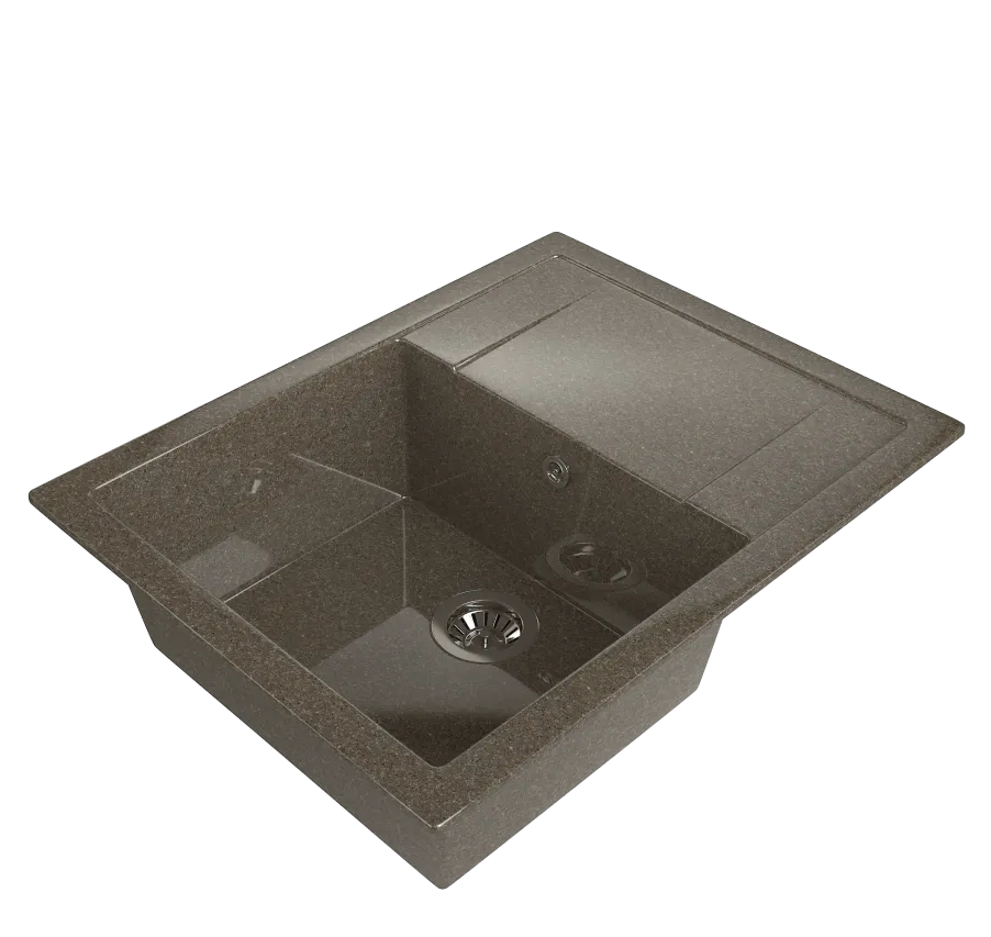 Мойка каменная Maxstone MS-15 терракот глянец [640 х 505 мм, Терракот, 1 чаша, MS-15.TRC.GL]