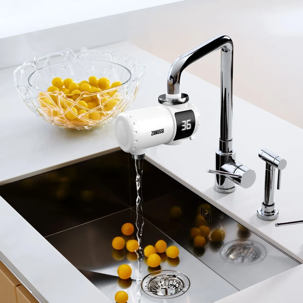 Водонагреватель Проточный Zanussi SmartTap Mini [V ,3,3 кВт, Белый, НС-1294012]