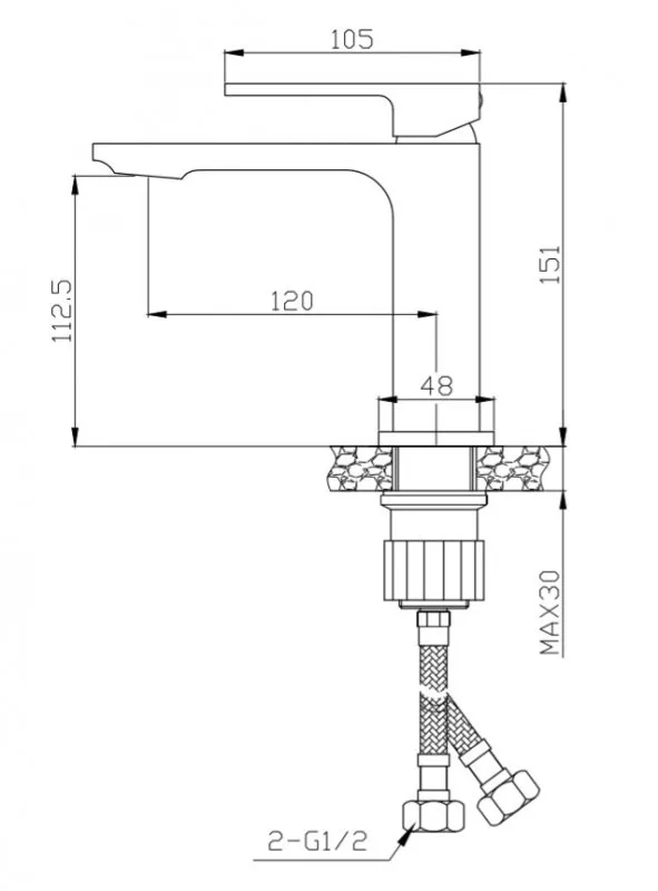 Смеситель BelBagno LUCE LUC-LVM (5)