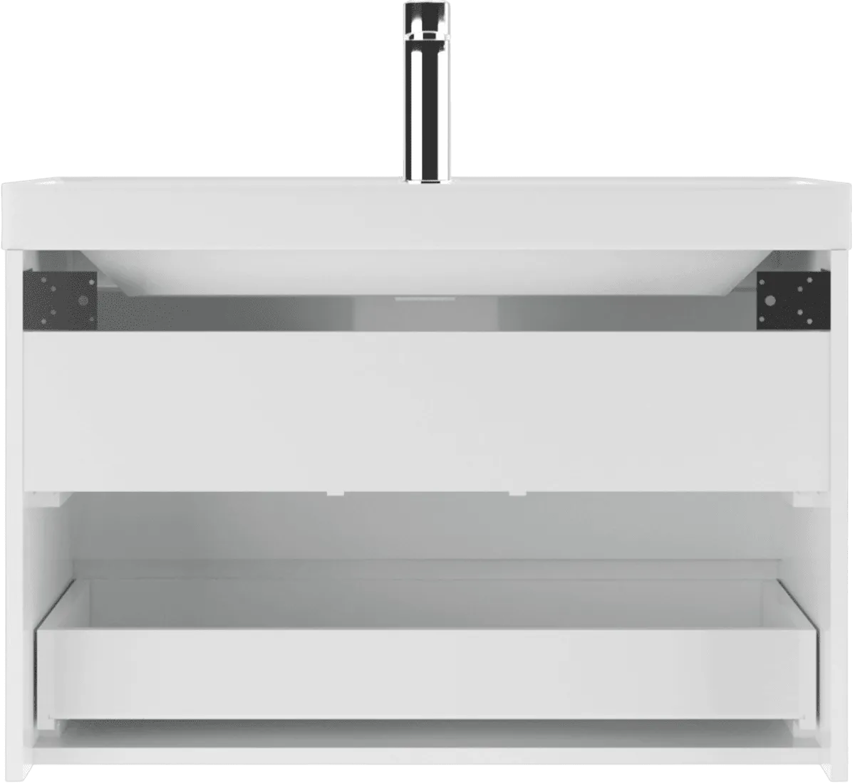 Тумба с раковиной АЙСБЕРГ Unit 70 Веста с двумя ящиками В2 (4)