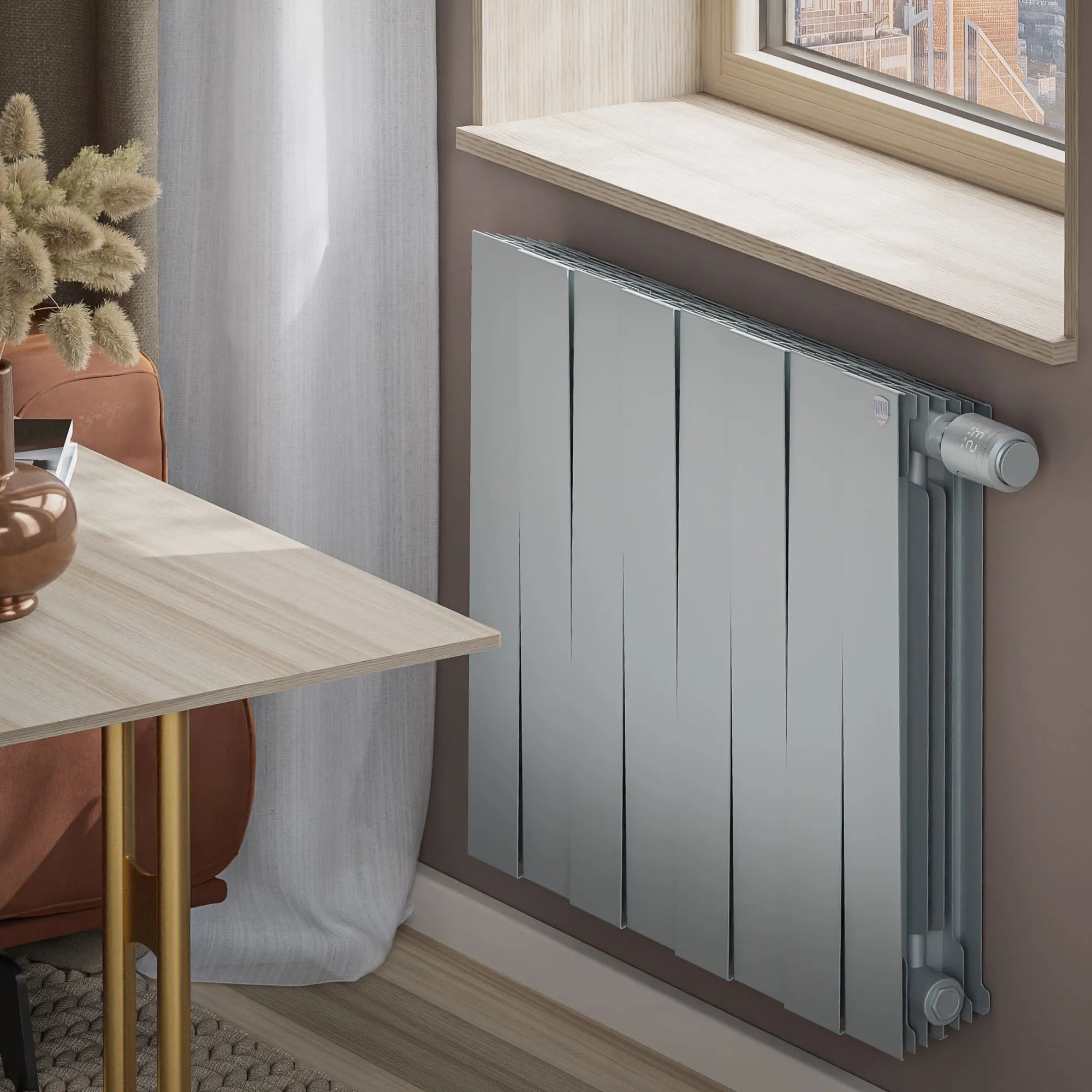 Радиатор Royal Thermo-PianoForte 500 Silver Satin VDR80 - 8 секц (4)