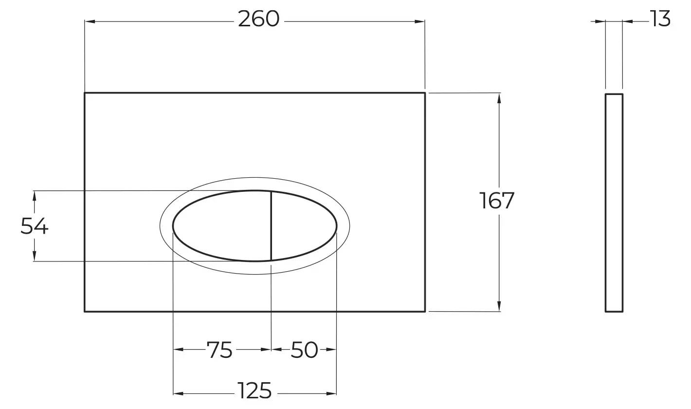 Кнопка для инсталяции BelBagno BB051CR (2)