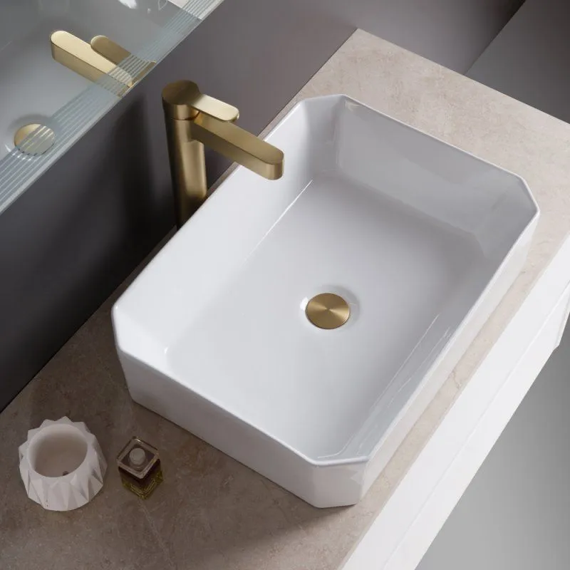 Раковина накладная (чаша) BelBagno [50, Белый, Глянец, BB1386]