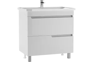 Тумба с раковиной Айсберг NOVA 80 Веста с двумя ящиками В2