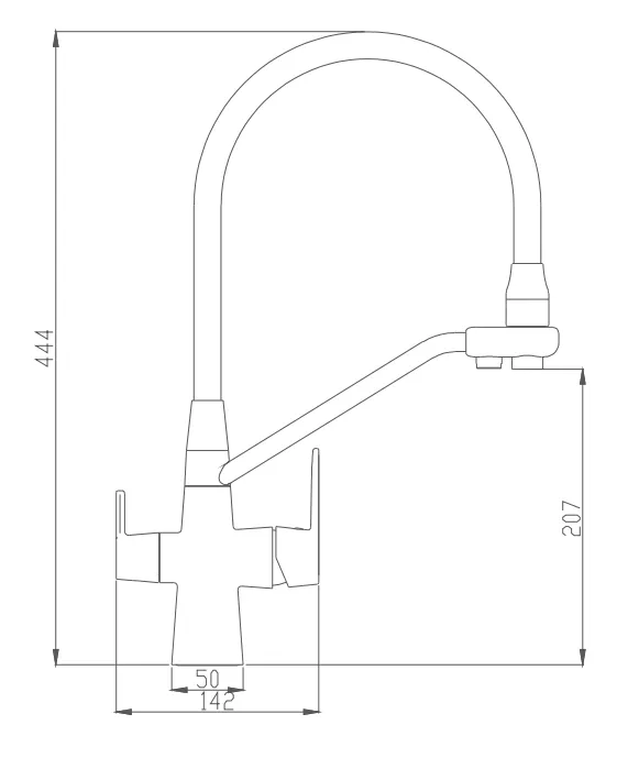 Смеситель для кухни Haiba-HB76855-5 (2)