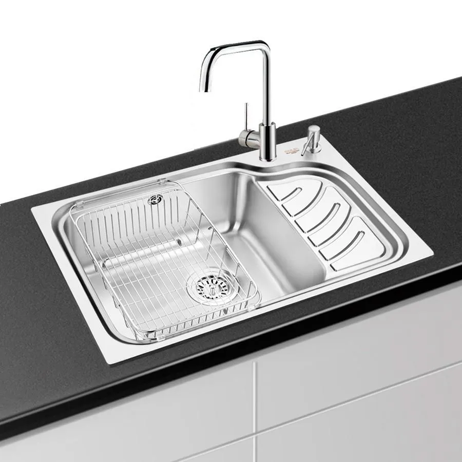 Мойка нерж. Oulin OL-327L [690 х 450 мм, Сатин, 1 чаша, OL-327L]