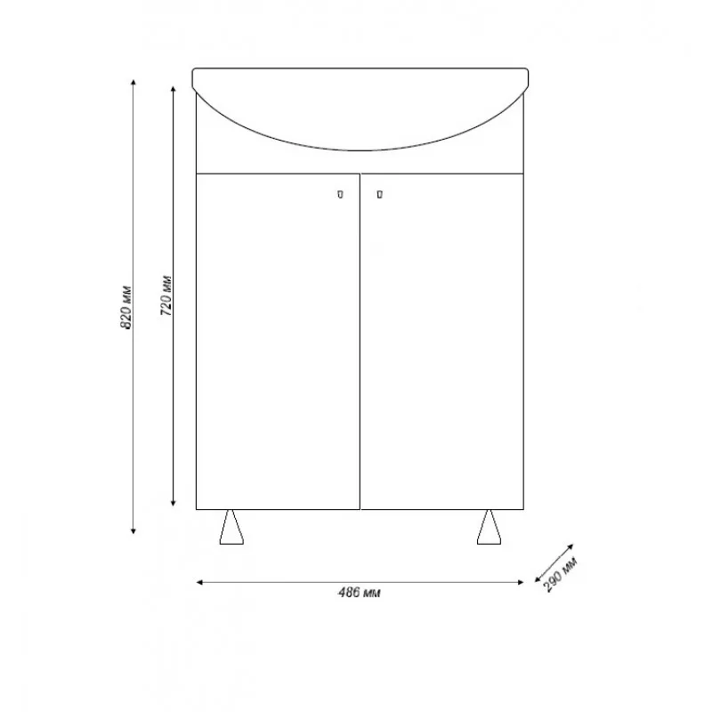 Тумба с раковиной TIVOLI-Сити 50 ЭКО (7)