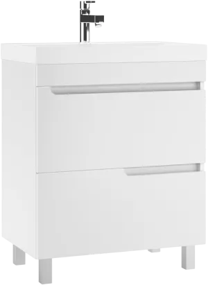 Тумба с раковиной Айсберг-Unit 70 Веста с двумя ящиками В2