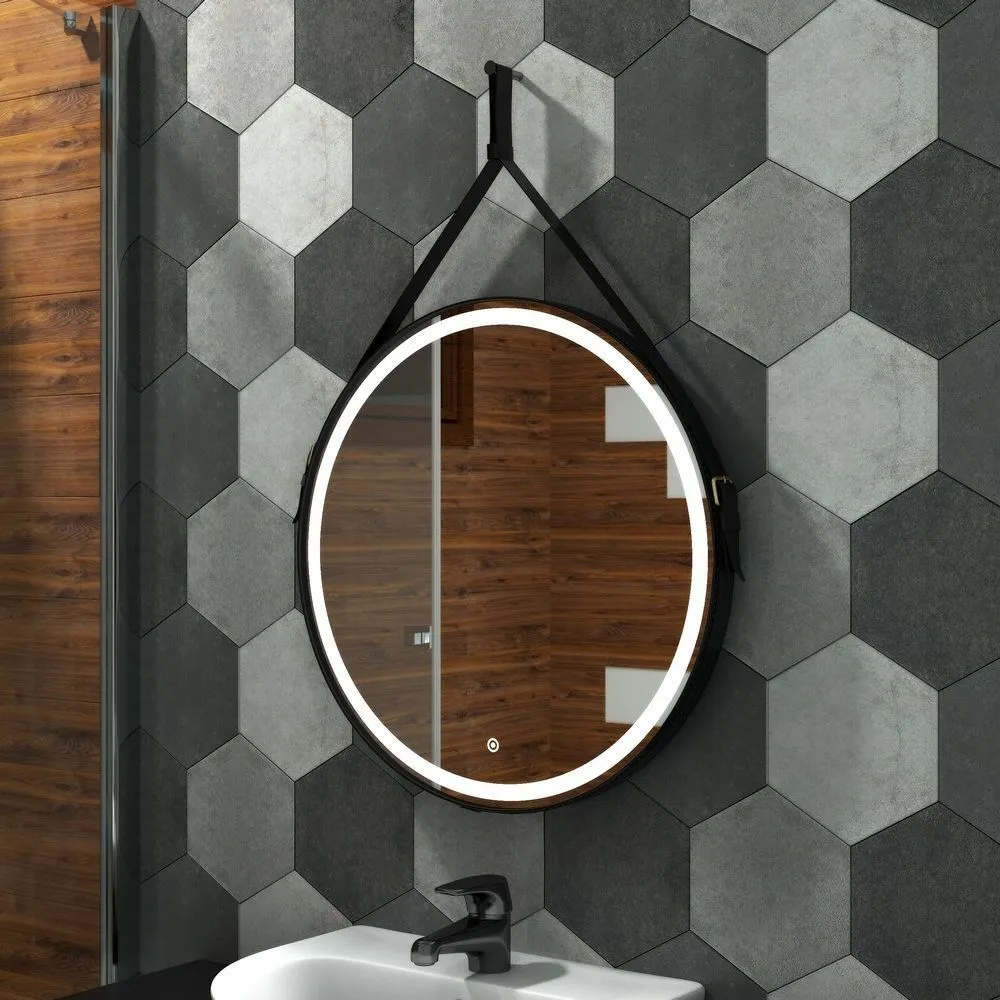 Зеркало с подсветкой Calypso Millenium Led 65x65 [Круглое, Коричневый, Сенсор, ЗЛП836]