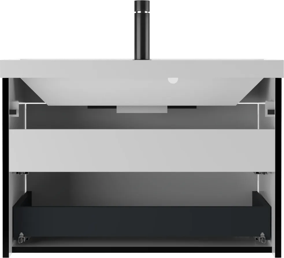 Тумба подвесная под умывальник Домино Unit 80 Форта (Forta) B2 Белый (4)