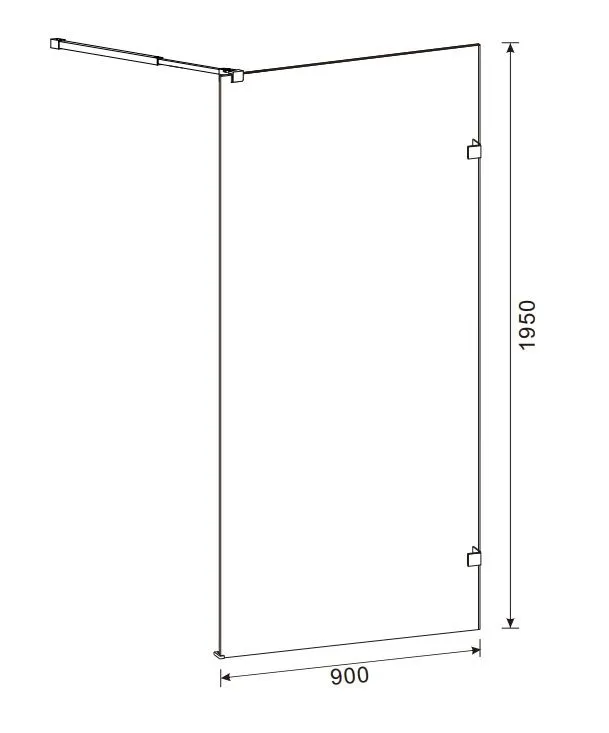 Душевая перегородка ZILI DO C3038 900x1950мм 8 мм (2)