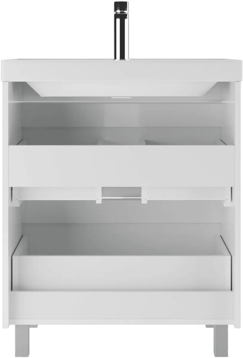 Тумба с раковиной Айсберг-Unit 70 Веста с двумя ящиками В2 (4)