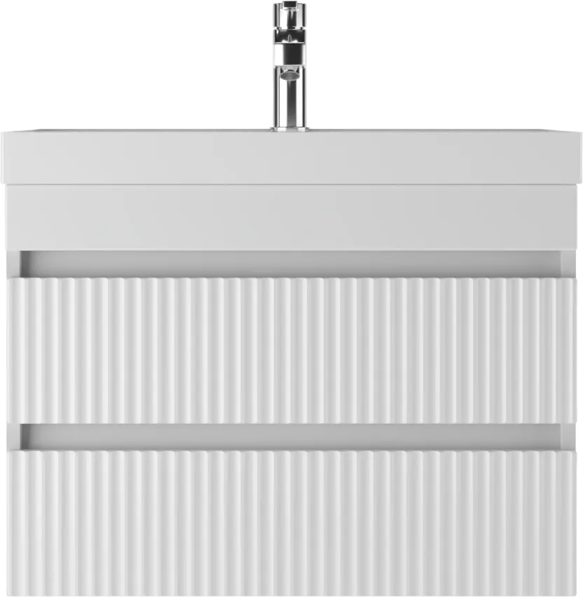 Тумба с раковиной подвесная Айсберг-Unit 70 Бриз с двумя ящиками В2 (2)