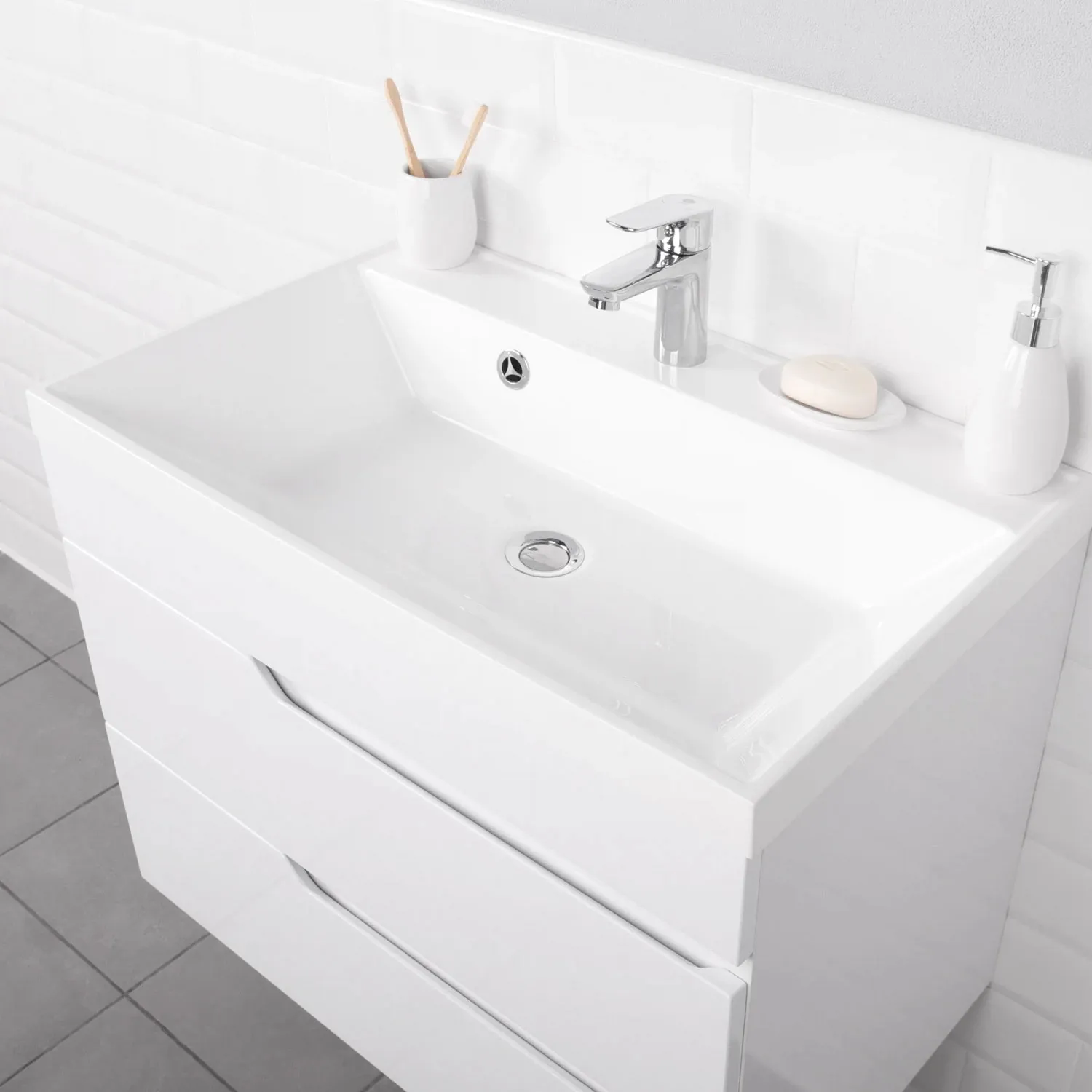 Тумба с раковиной подвесная Itana Alexa 70 (5)