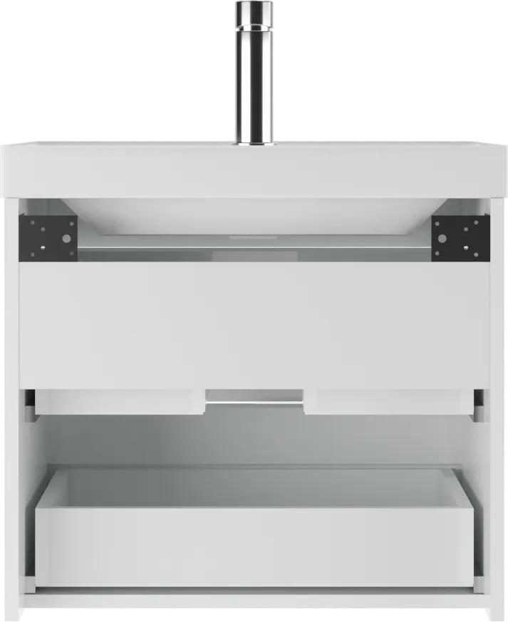 Тумба с раковиной Айсберг-Unit 60 Веста с двумя ящиками В2 подвесная (3)