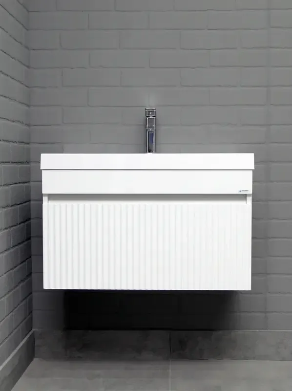 Тумба с раковиной Айсберг-UNIT 70 Бриз с одним ящиком В1 (3)