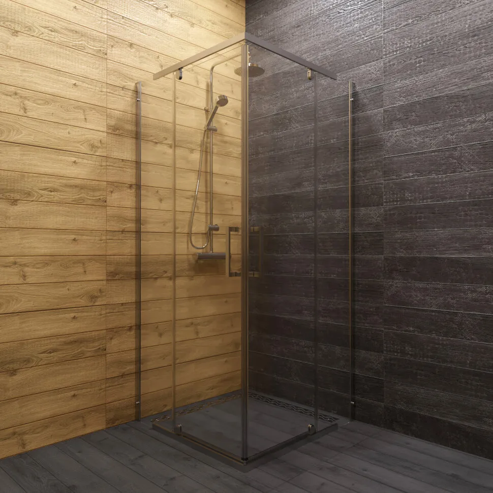 Душевое ограждение Каппа-Хром 90x90 (2)