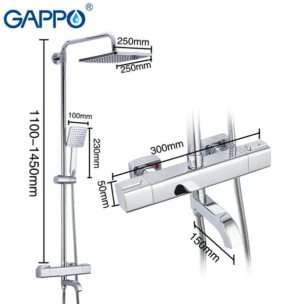 Душевая система Gappo G2491-8