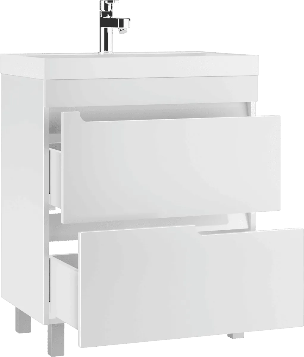 Тумба с раковиной Айсберг-Unit 70 Веста с двумя ящиками В2 (2)