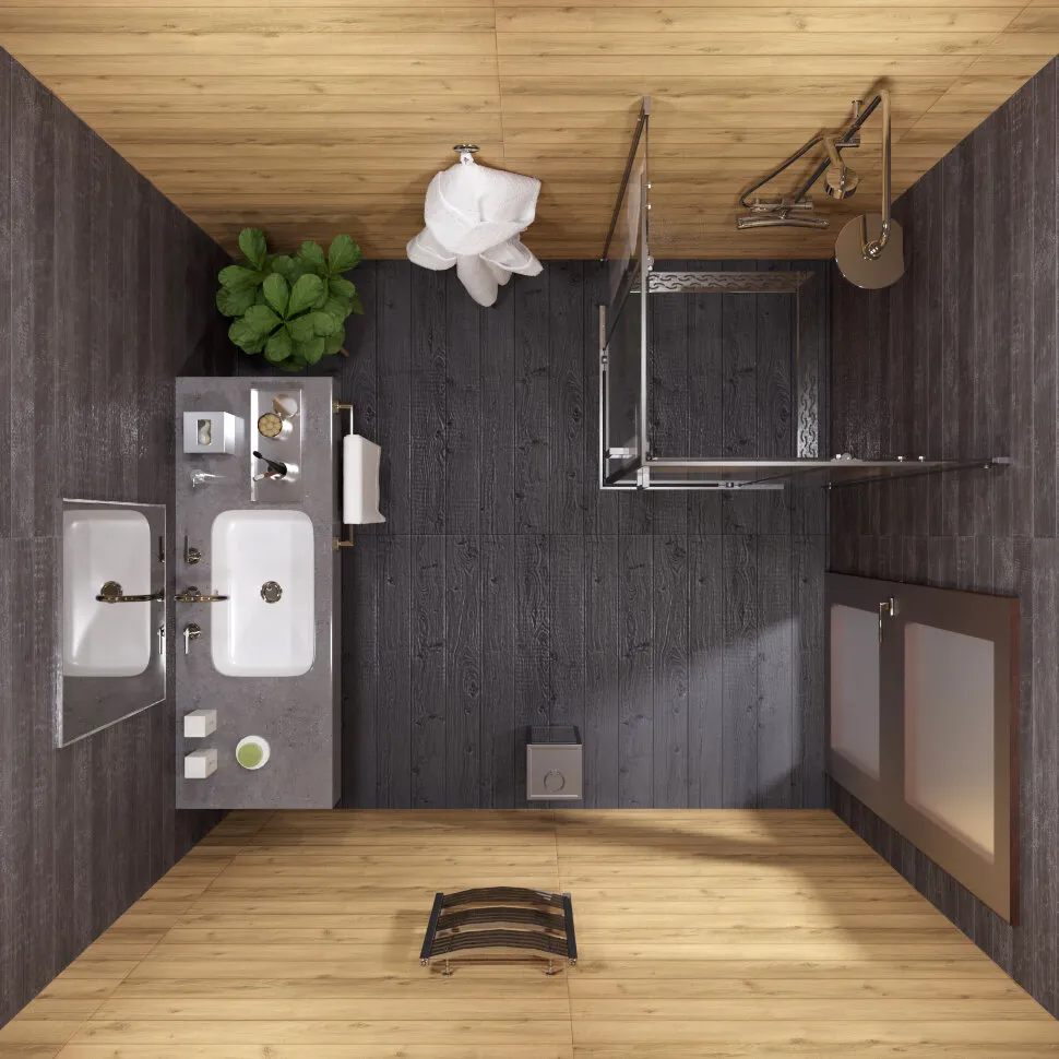 Душевое ограждение Каппа-Хром 90x90 (6)