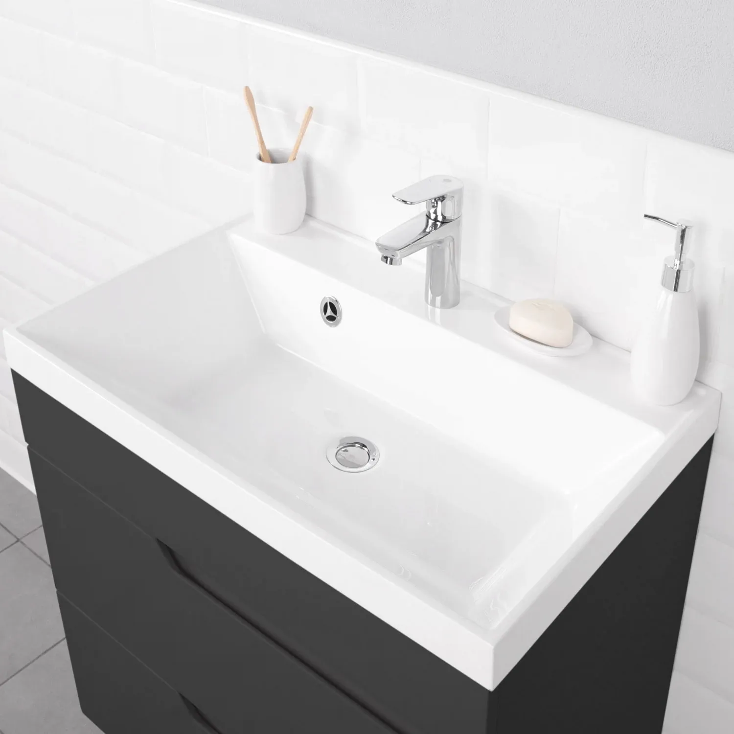 Тумба с раковиной подвесная Itana Alexa 60 (5)