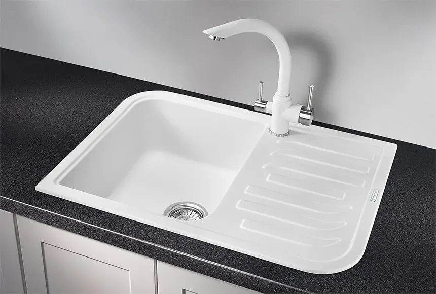Мойка Granula 7001 АРКТИК (БЕЛЫЙ) Кварц (2)